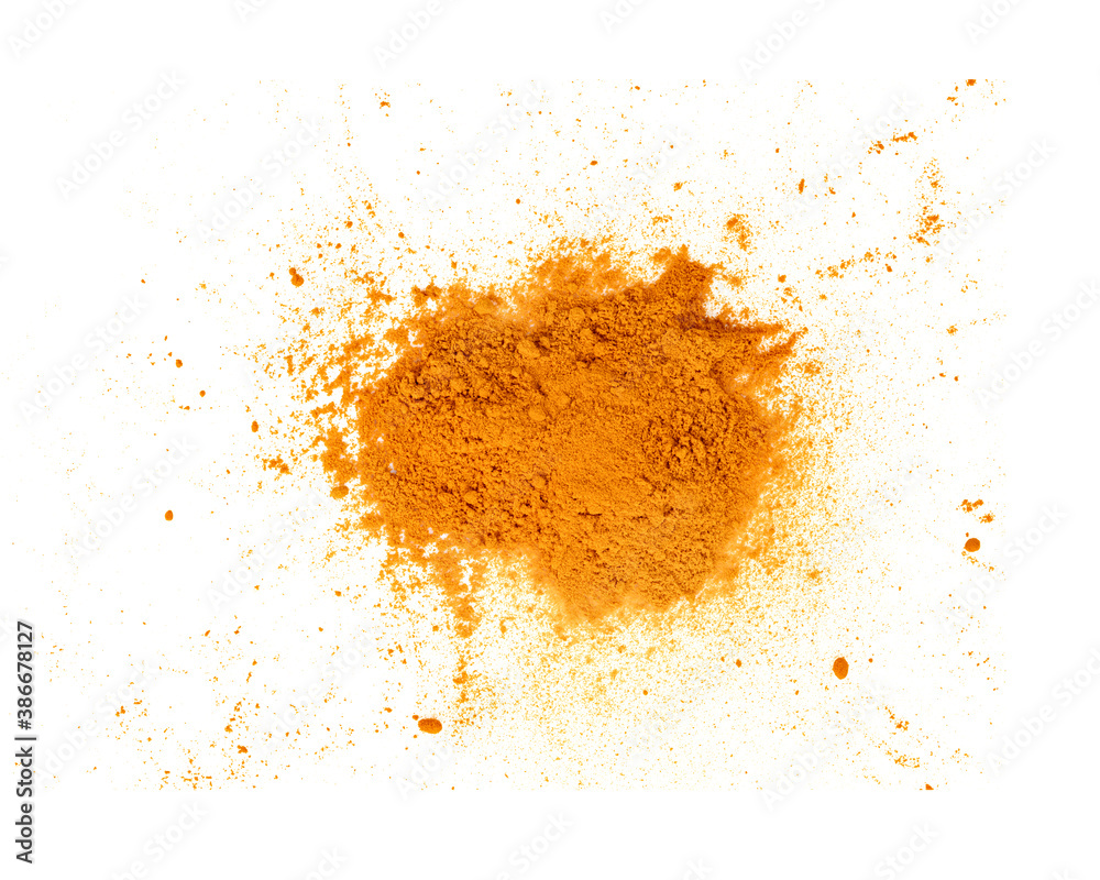 Dry turmeric powder or curcuma longa linn isolated on white background. Dry turmeric powder or curcuma longa linn isolated on white background.