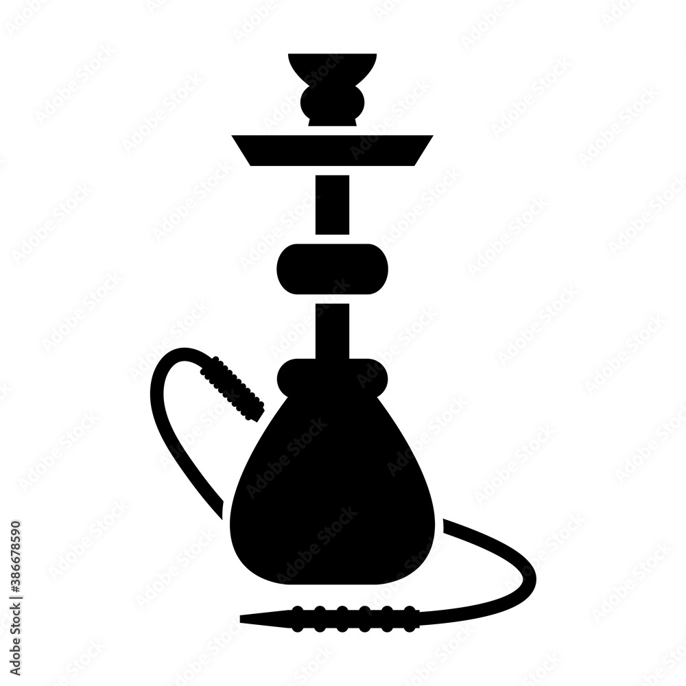 Hookah icon, logo isolated on white background Hookah icon, logo isolated on white background