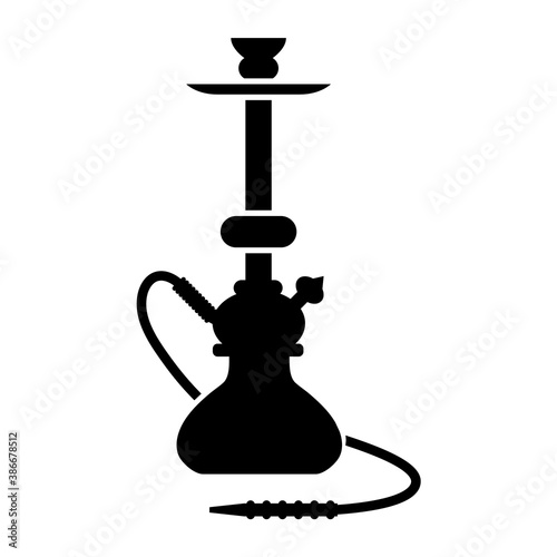 Hookah icon, logo isolated on white background