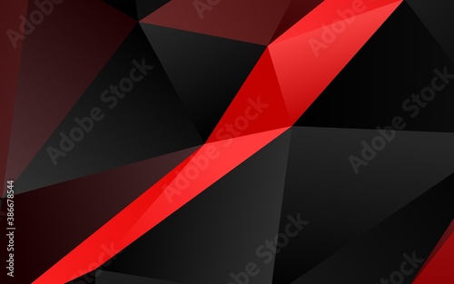 Light Red vector polygonal template.