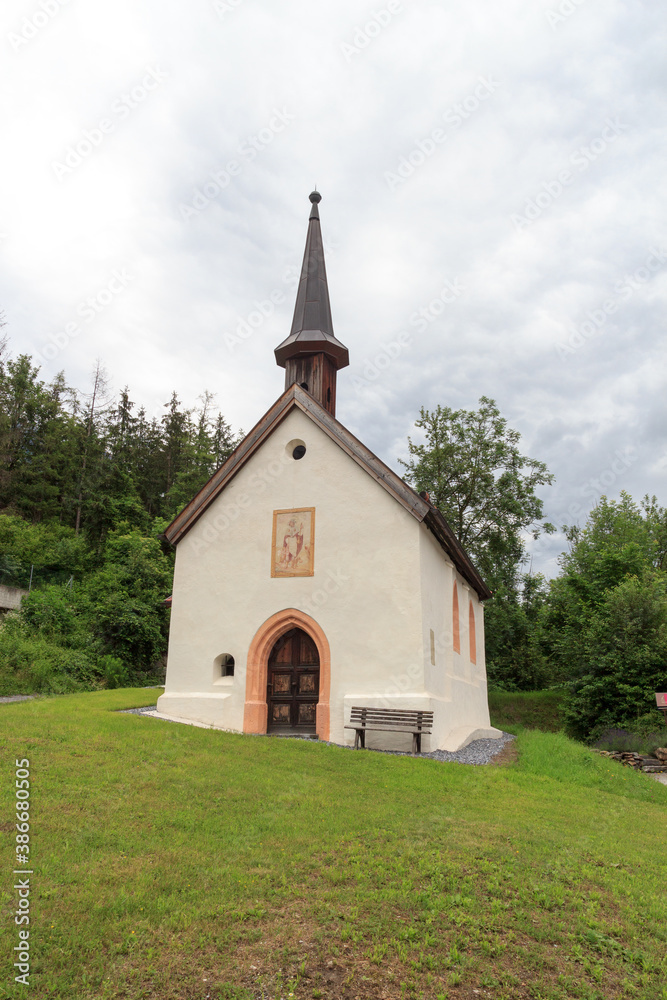 Small Chapel church in Tyrol Alps, Austria