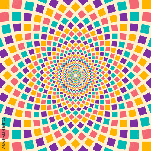 Colorful abstract pattern in Oriental style design. Vector illustration.