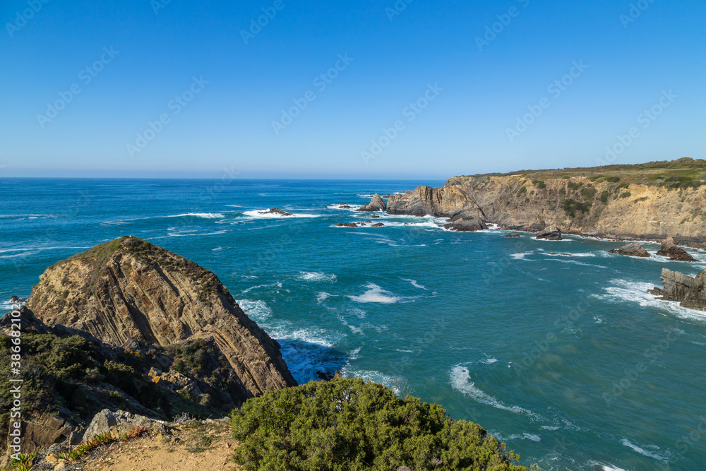 Atlantic rocky coast view