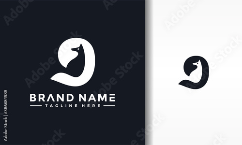 number nine silhouette fox logo