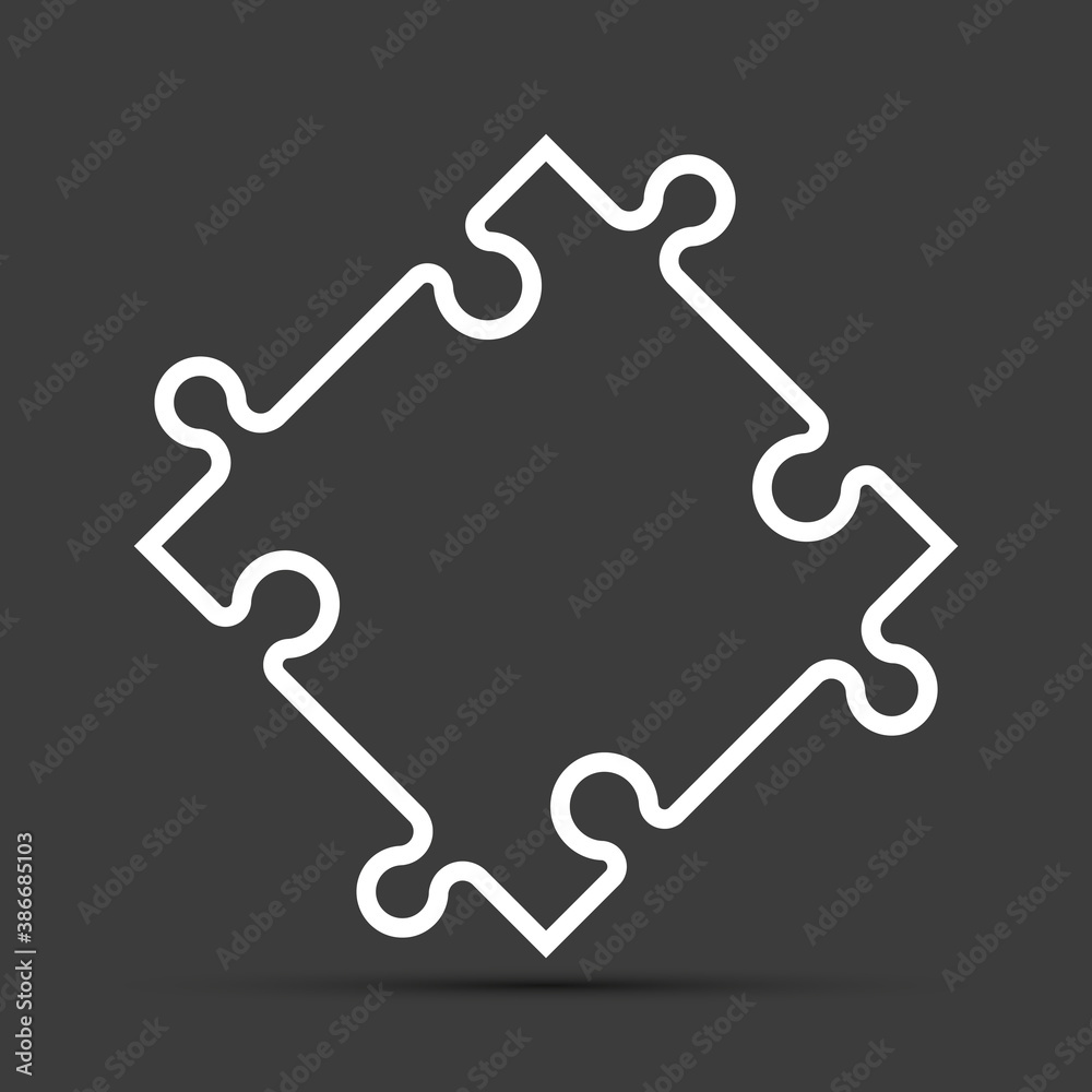 Puzzle piece icon. Abstract background. illustration Puzzle piece icon. Abstract background. illustration