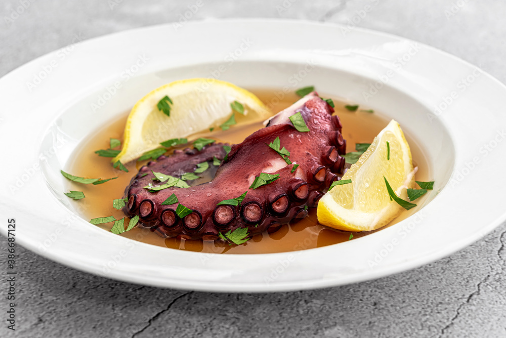 Octopus Stew with lemons and herbs Octopus Stew with lemons and herbs