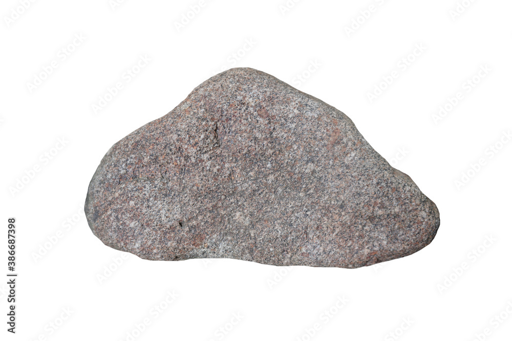 specimen of granite rock (plutonic rock) isolated on a white background. Granite is a felsic, generally equigranular, relatively light coloured intrusive rock. specimen of granite rock (plutonic rock) isolated on a white background. Granite is a felsic, generally equigranular, relatively light coloured intrusive rock.