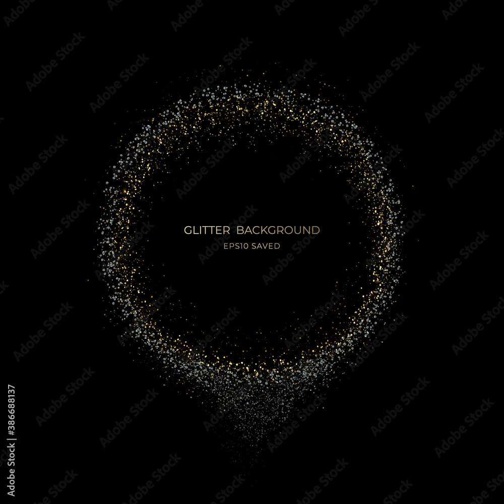 Obraz premium gold stardust light, glitter background