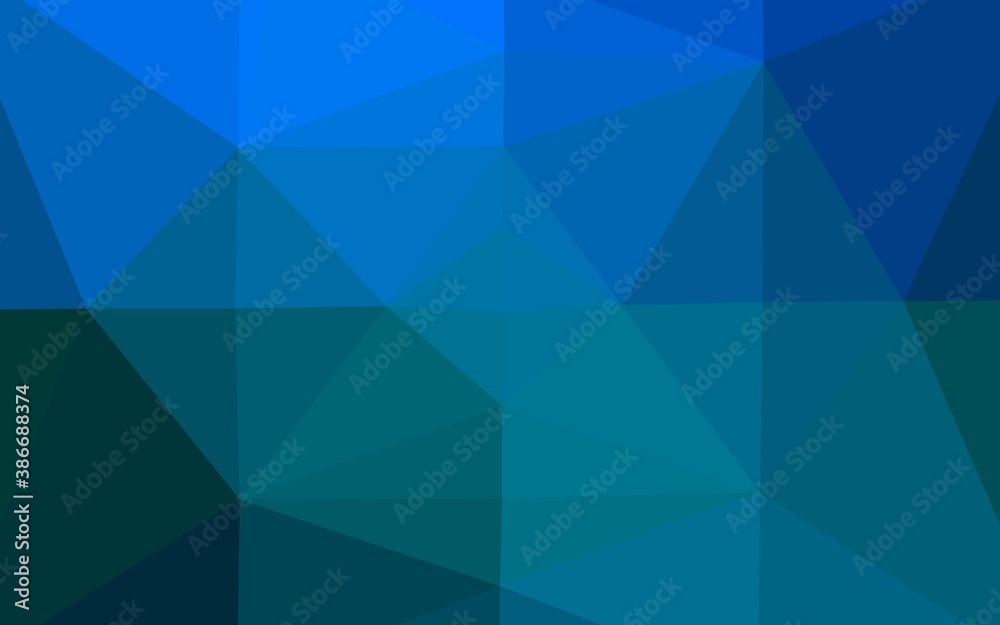 Light BLUE vector triangle mosaic cover. Light BLUE vector triangle mosaic cover.
