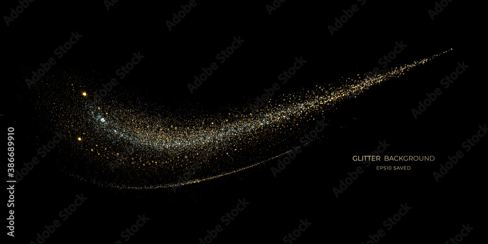 gold stardust light, glitter background