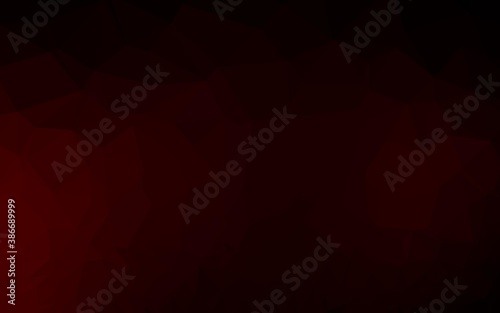 Dark Red vector blurry triangle template.