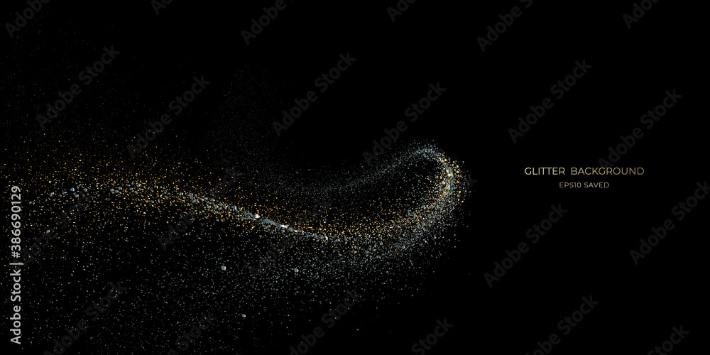 gold stardust light, glitter background