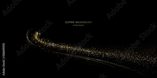 gold stardust light, glitter background