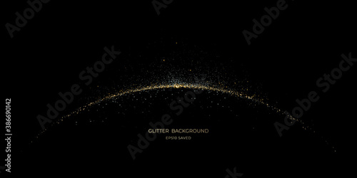gold stardust light, glitter background photo