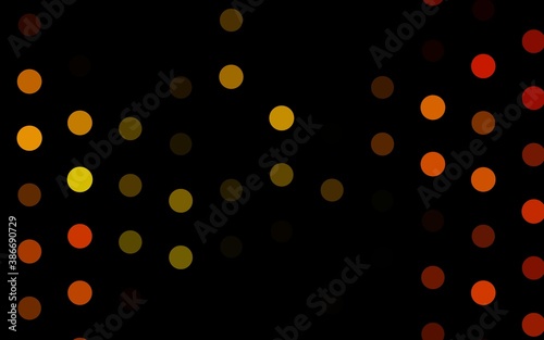 Dark Orange vector cover with spots.