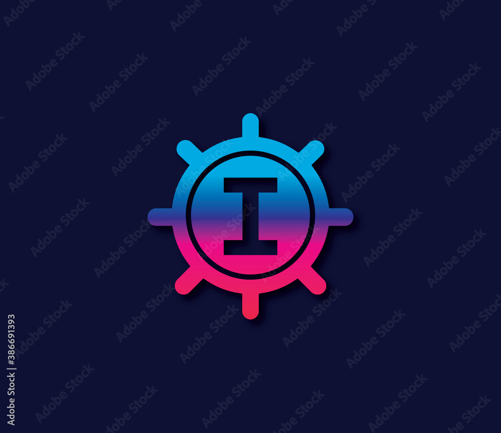 Fototapeta premium I Alphabet Locker Logo Design Concept