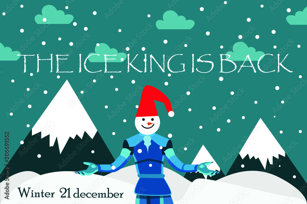 illustration of Beautiful winter card design 