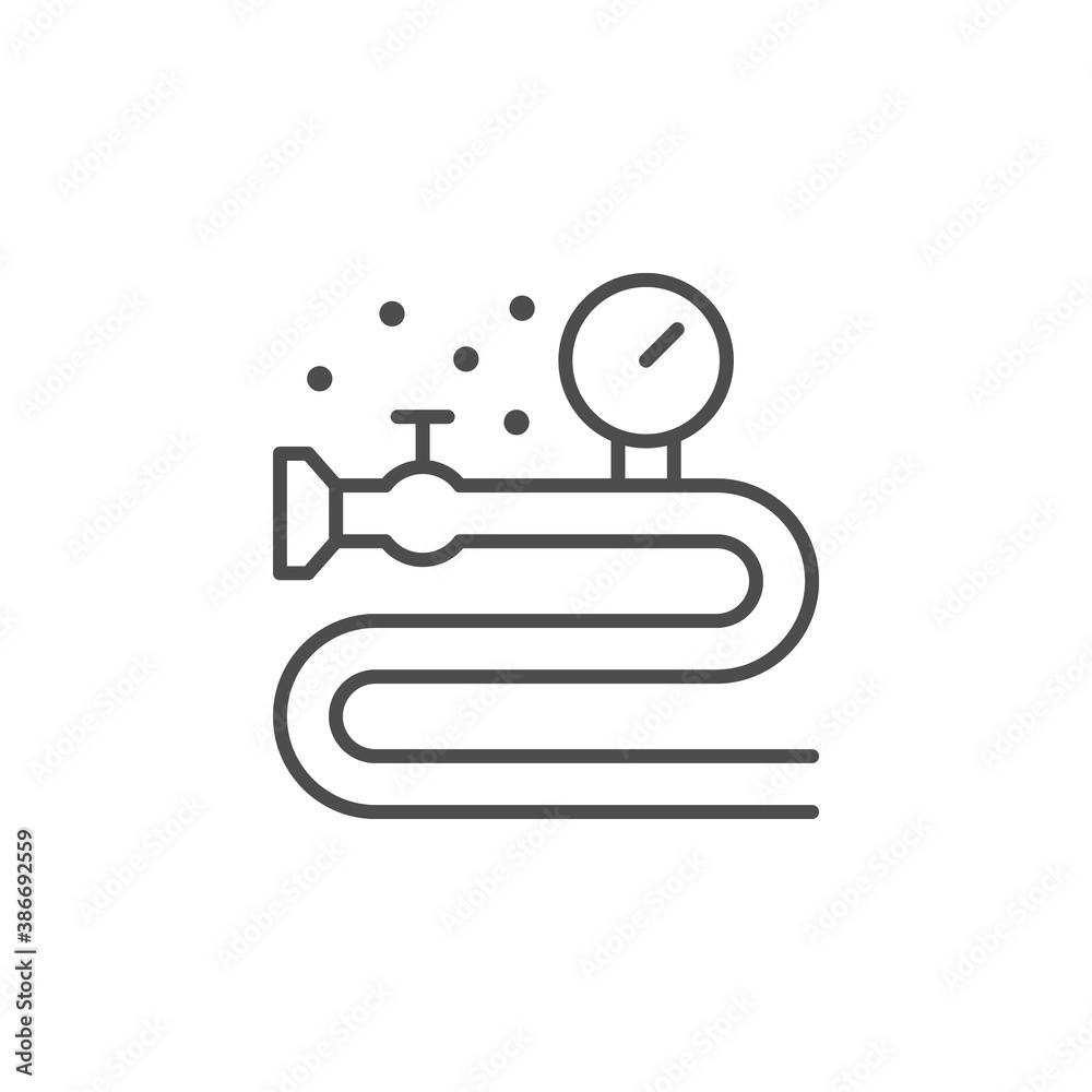 Chemical equipment line outline icon