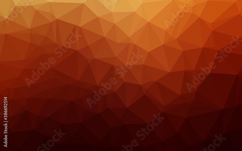 Fototapeta Naklejka Na Ścianę i Meble -  Dark Red, Yellow vector abstract mosaic pattern.