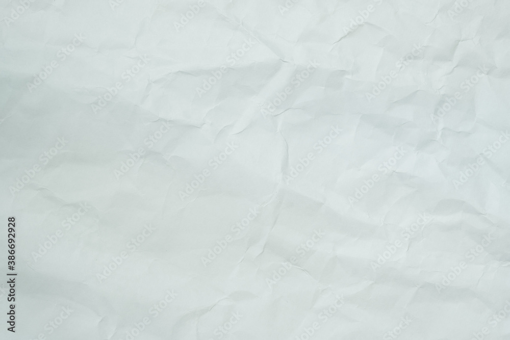 Fototapeta premium The texture of white recycle crumpled paper, copy space for text.