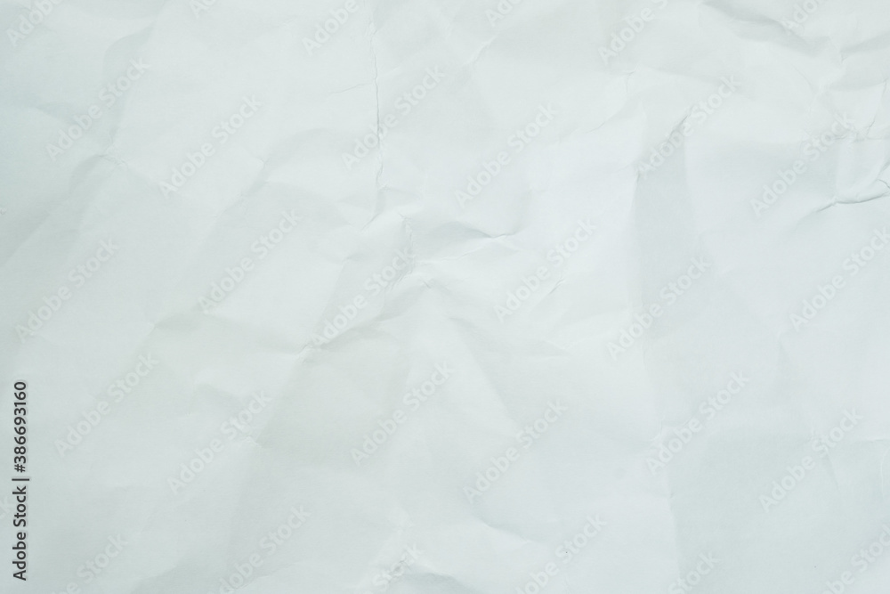 Fototapeta premium The texture of white recycle crumpled paper, copy space for text.