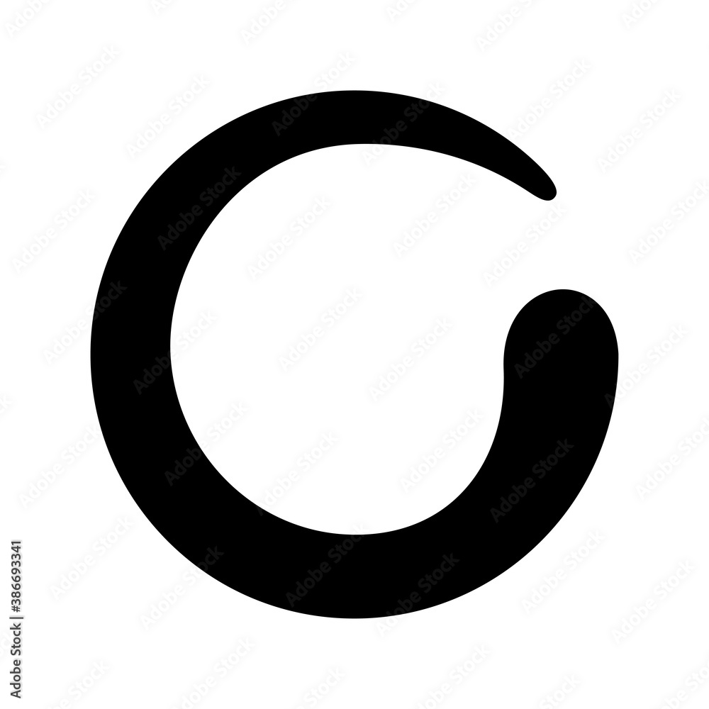 zen circle isolated on white, zero spiral logo with lines swirl shape, zen sign, zero symbol zen circle isolated on white, zero spiral logo with lines swirl shape, zen sign, zero symbol
