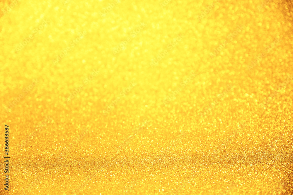 Luxury gold glitter texture with bokeh as background, de-focused. concept for studio backdrop , chrismas , holiday , happy new year , decoration.