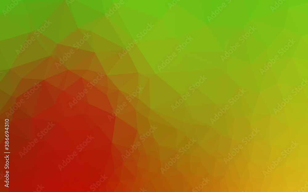 Light Green, Red vector abstract mosaic pattern.