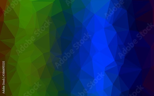 Dark Multicolor  Rainbow vector blurry triangle texture.