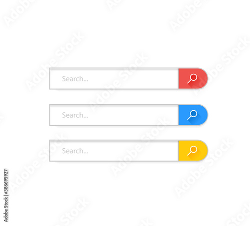 Search bar vector template for internet searching design. Vector illustration.