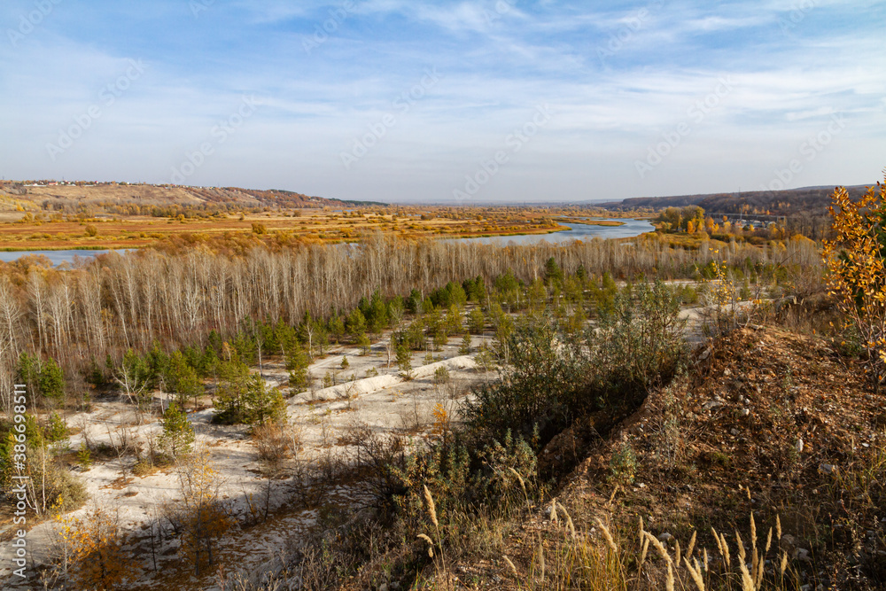 Floodplain of the Sok river near the confluence of the Volga river Floodplain of the Sok river near the confluence of the Volga river