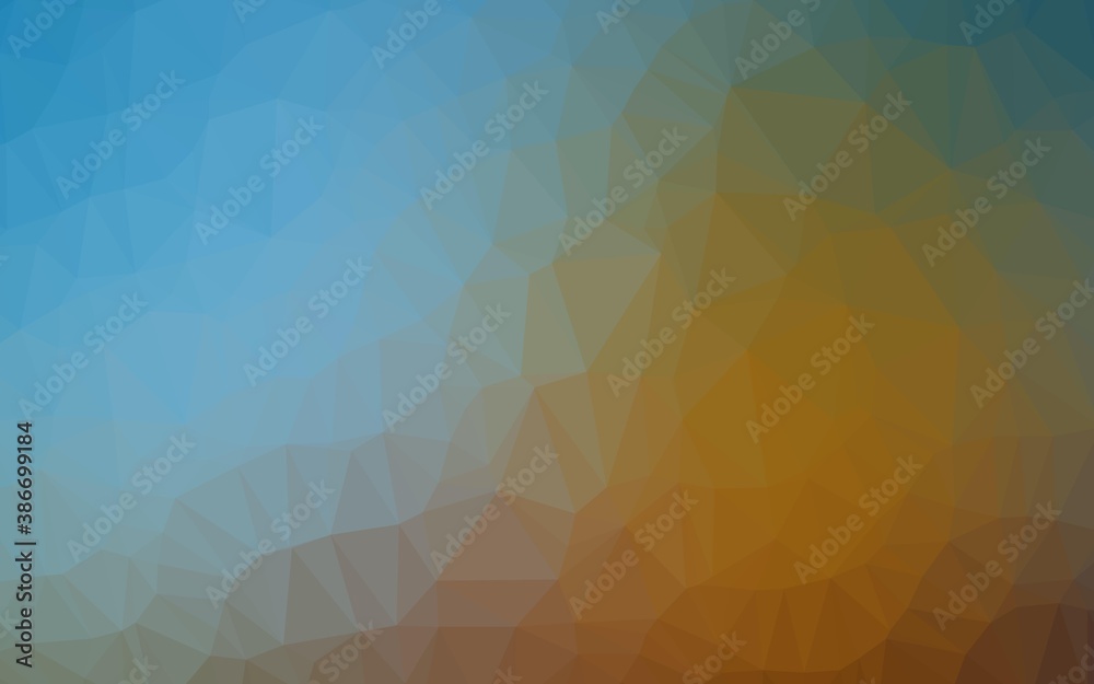 Fototapeta premium Light Blue, Yellow vector blurry triangle pattern.