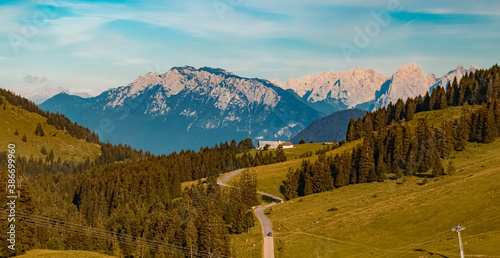 Beautiful alpine summer view at the famous Sudelfeld near Bayrischzell, Bavaria, Germany