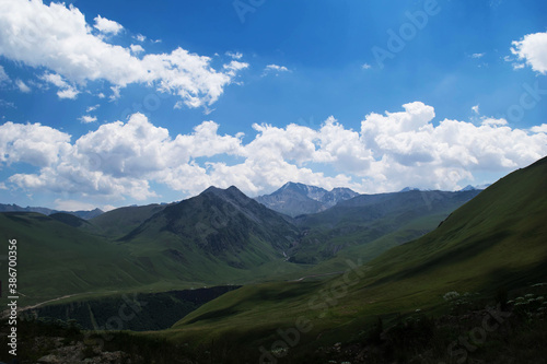 Mountain view. Mountains of the North Caucasus in summer © ele4448