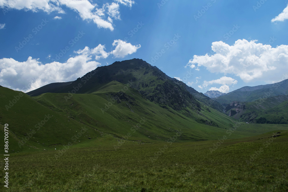 Mountain view. Mountains of the North Caucasus in summer