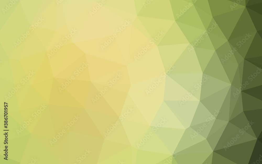 Light Green, Yellow vector blurry triangle template.