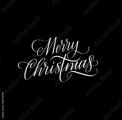 Wallpaper Mural Merry Christmas postcard lettering design. Seasons greetings Torontodigital.ca