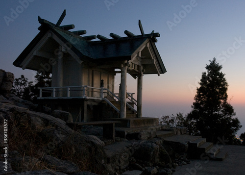 Mountaintop shrine in Japan