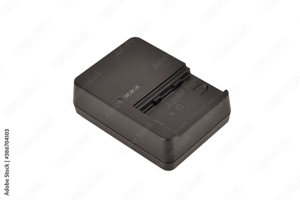 camera battery charger isolated on white background with clipping path camera battery charger isolated on white background with clipping path