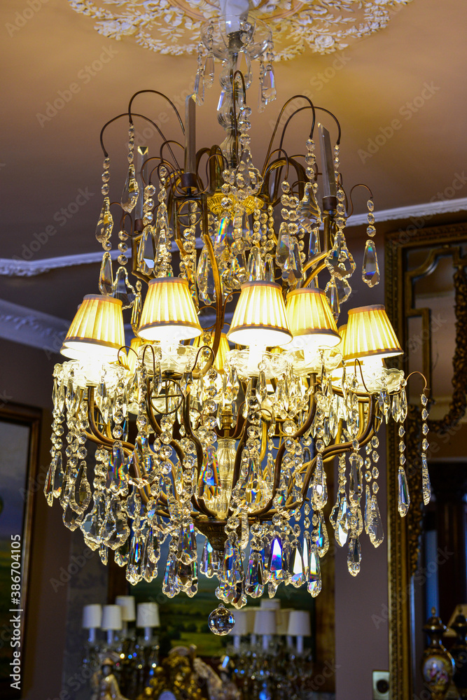 Antique chandeliers. An old traditional Arab chandelier