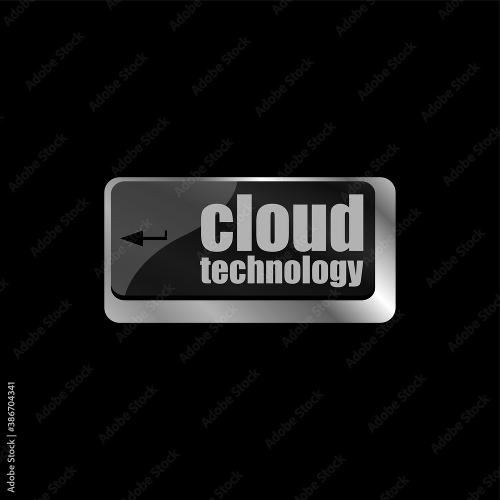 Connect to cloud concept on button of the keyboard key. cloud technology Connect to cloud concept on button of the keyboard key. cloud technology