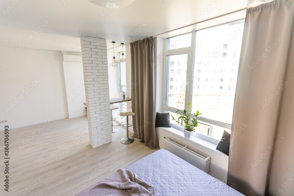Obraz premium luxury studio apartment with fold down bed