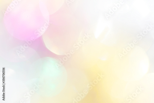Soft colors blurred spring summer natural bokeh background. Pastel gradient colorful wallpaper, beautiful screensaver for postcards. 