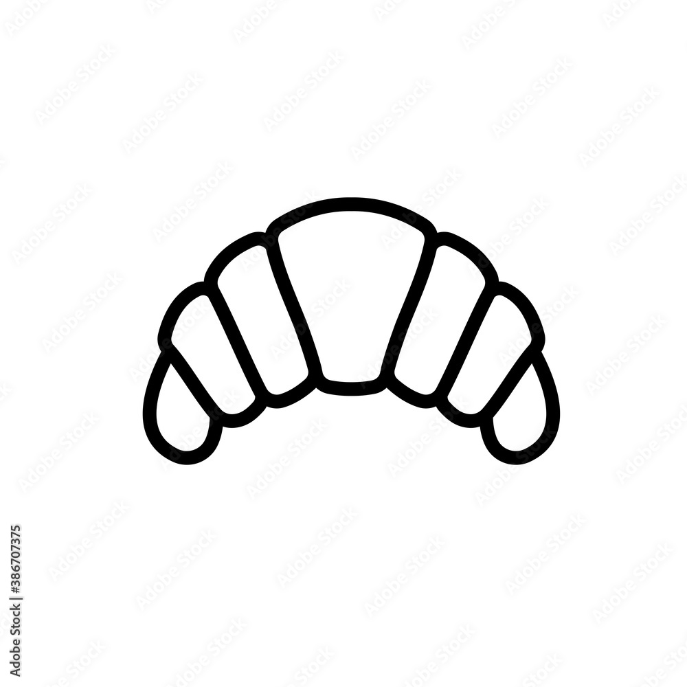 Fototapeta premium croissant icon design vector template