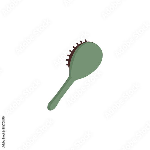 Icon of brush for care horse body a vector isolated illustration