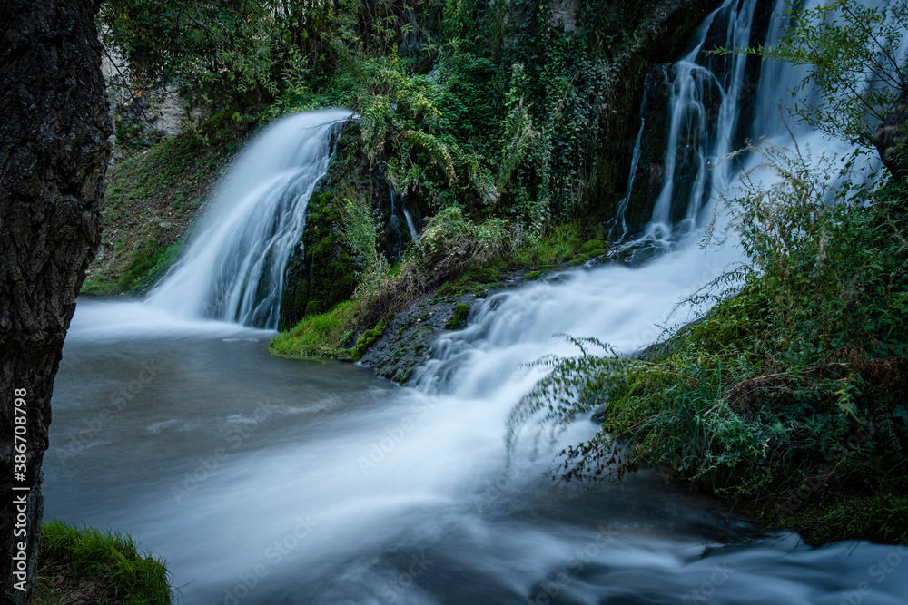 Naklejka premium Trillo waterfall, La Alcarria, Guadalajara, Spain