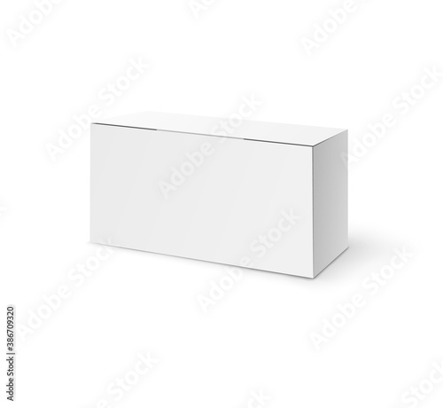 Blank tea packaging template for tea bags realistic vector illustration isolated.