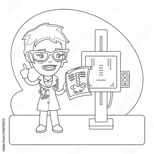 X-Ray Operator Coloring Page