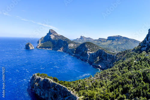 Mountain View of the Bay on Mallorca, Spain.