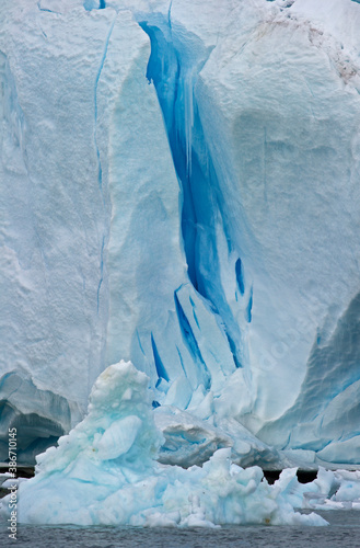 huge crack in an iceberg